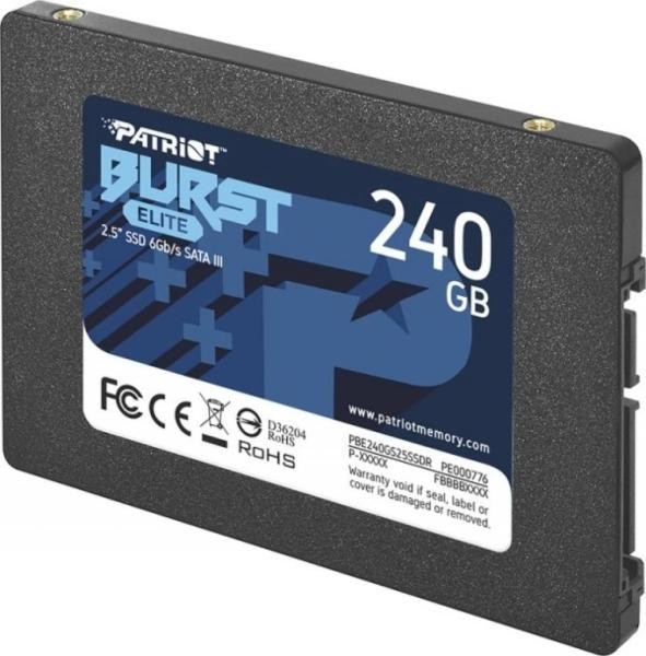 SSD PATRIOT- BURST ELITE- 240 GB- 2.5 inch- S-ATA 3- 3D QLC Nand- R/W: 450/320 MB/s- PBE240GS25SSDR