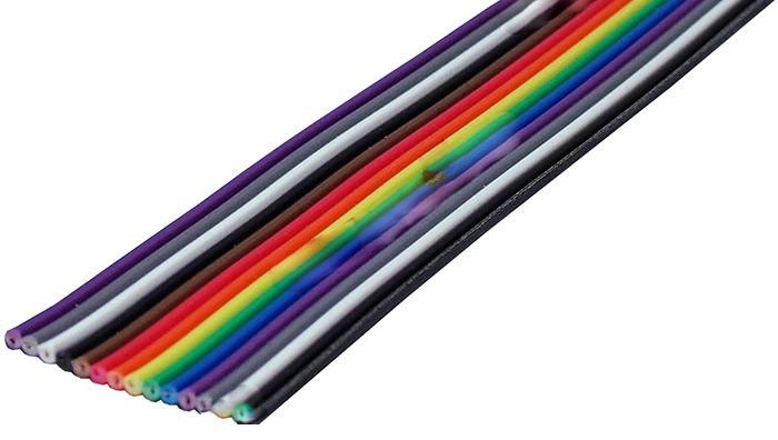 Cablu panglica multicolor - 16 fire 61 ml/rola - Pret/Metru !