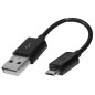 Cablu adaptor USB A tata - micro USB tata - negru - 13 cm Cablu adaptor USB A tata - micro USB tata - negru - 13 cm