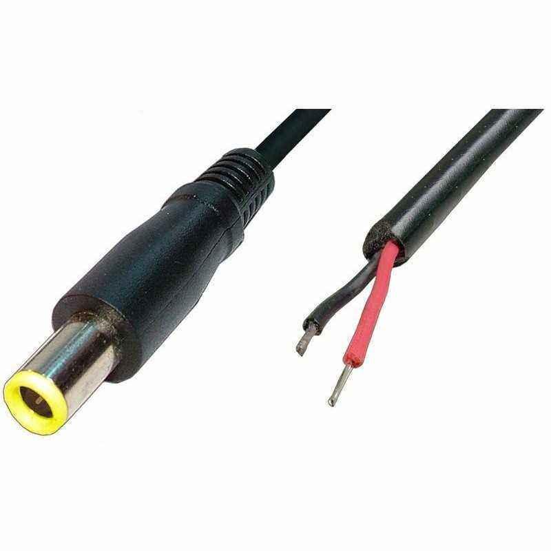 Cablu alimentare jack tata c.c. 12x6.25x4.3 mm cu ax interior - fir pentru cosi