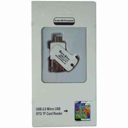 Mufa adaptoare/cititor carduri USB tata - micro USB tata, card micro SD