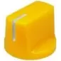 Buton plastic galben - 14x19mm