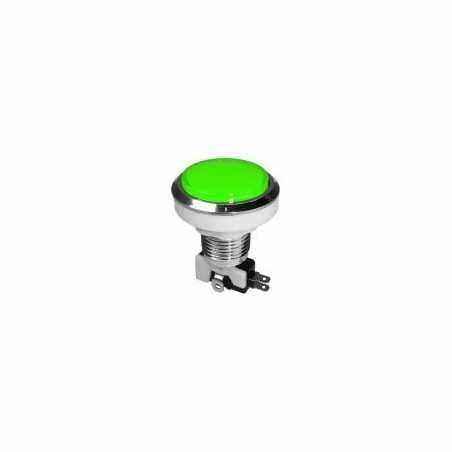 Comutator fara retinere cu LED - 65x45 mm - verde