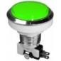Comutator fara retinere cu LED - 65x45 mm - verde