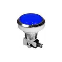 Comutator fara retinere cu LED - 65x45 mm - albastru