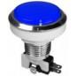 Comutator fara retinere cu LED - 65x45 mm - albastru