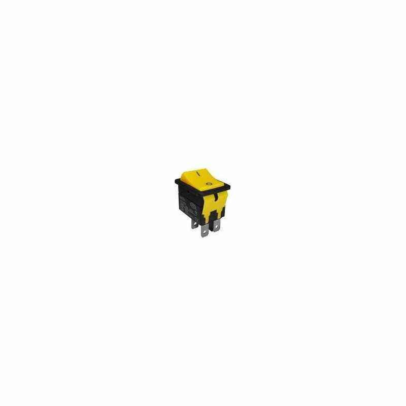 Intrerupator dublu, ON-OFF - 20A/250V - 42x33x26 mm - galben Intrerupator dublu, ON-OFF - 20A/250V - 42x33x26 mm - galben