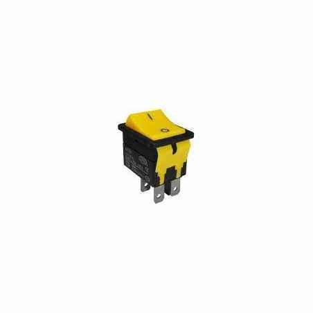 Intrerupator dublu, ON-OFF - 20A/250V - 42x33x26 mm - galben