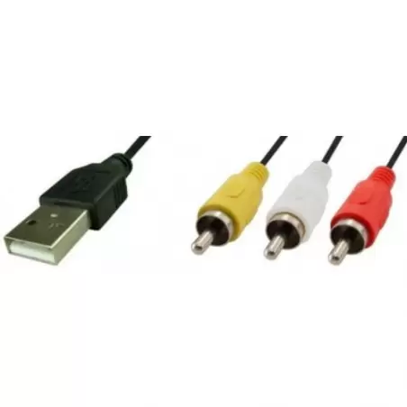 Cablu USB A tata - 3 x RCA tata