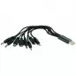 Cablu alimentare USB A tata - 6 conectori pentru telefoane mobile - 0.2 m
