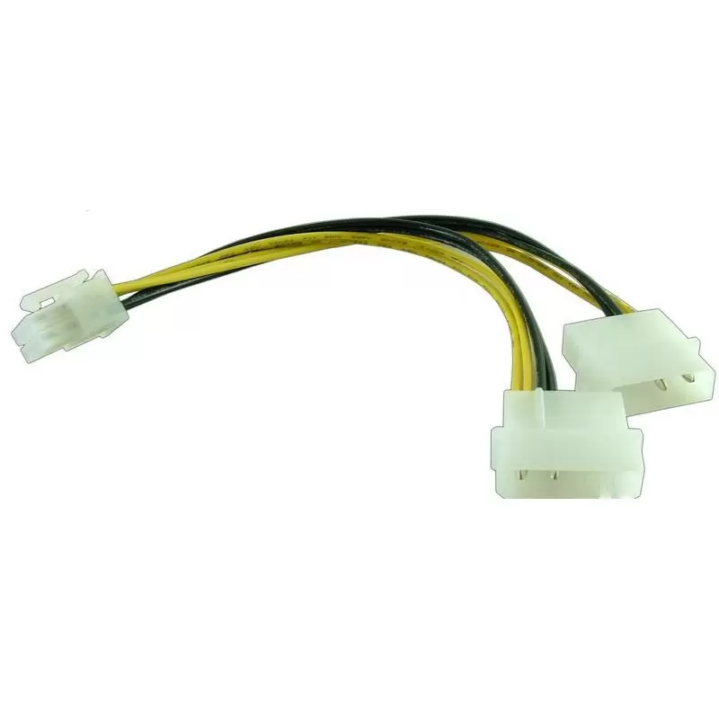 Cablu adaptor 2 x 4 pini mama ATX12V - 8 pini tata EPS12V