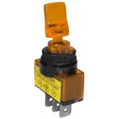 Intrerupator cu bec ON-OFF - 26x18x53 mm - portocaliu