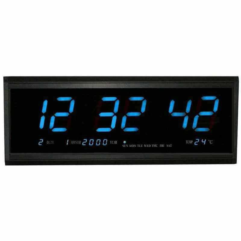 Ceas electronic, cu calendar, afisaj albastru