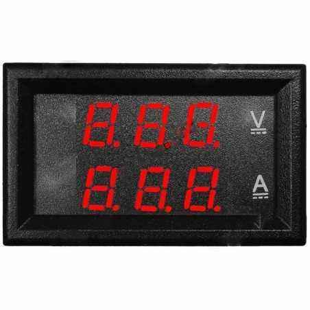 Voltmetru/ampermetru digital cu LED-uri 6 digiti c.c. 100V/0-10A