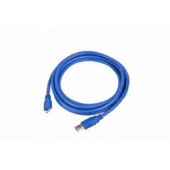 Cablu de date USB3.0 AM la micro USB BM, lungime cablu: 3m, Albastru, GEMBIRD