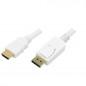 Cablu de date 1x DisplayPort 20-pin la 1x HDMI 19-pin, lungime cablu: 2m, Alb, LOGILINK