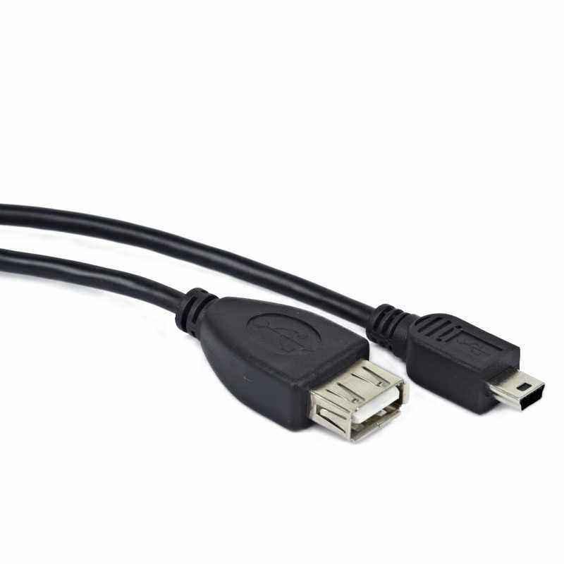 Cablu USB OTG AF la Mini-BM, 0.15 m, Gembird