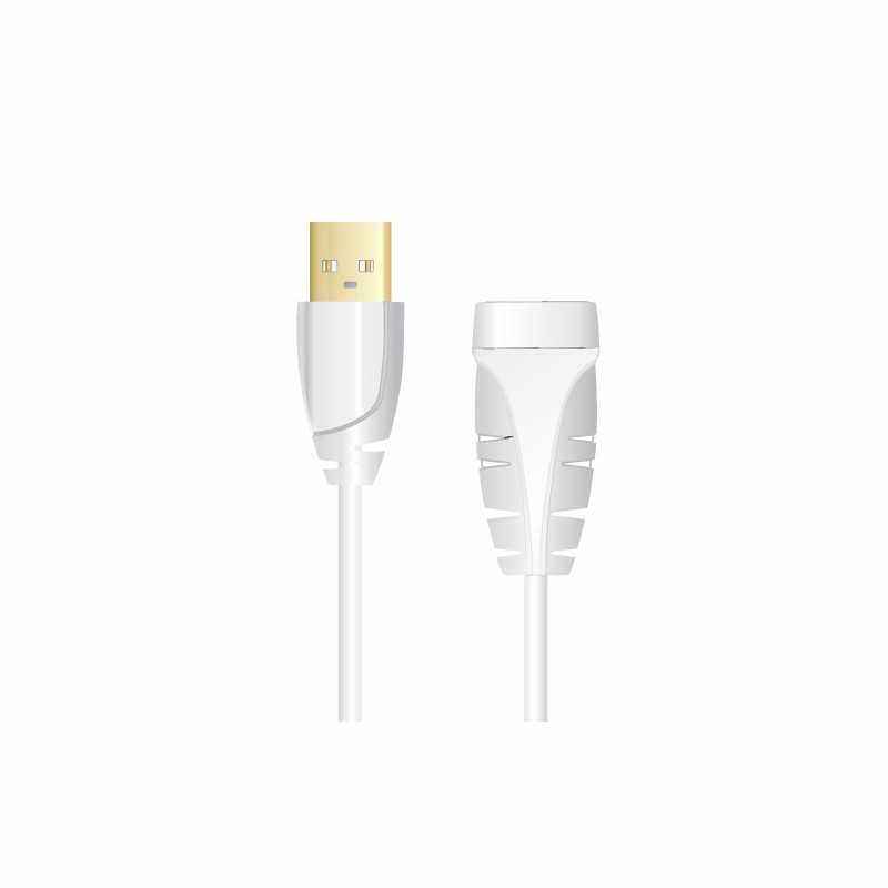 CABLU USB2.0 Plus prel. A (T) - A (M), 2.0m, White CABLU USB2.0 Plus prel. A (T) - A (M), 2.0m, White