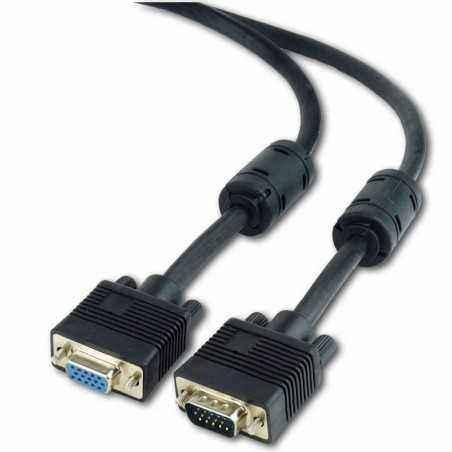 CABLU Premium VGA-Ext HD15M/HD15F dual-shielded w/2*ferrite 10ft cable, black