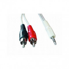 Cablu Audio stereo, lungime cablu: 2.5m, Alb, GEMBIRD