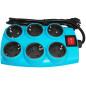 Prelungitor de retea cu impamantare - 6 prize 220V/10A