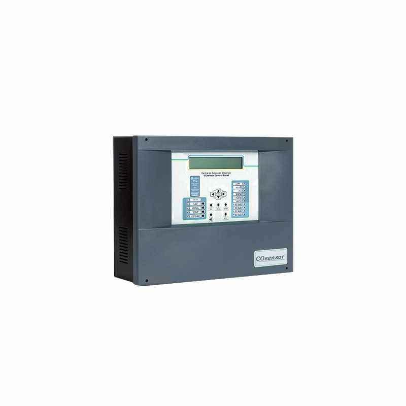 Centrala detectie monoxid de carbon (CO), 2 zone, comanda ventilatie si incarcare bateriii back-up