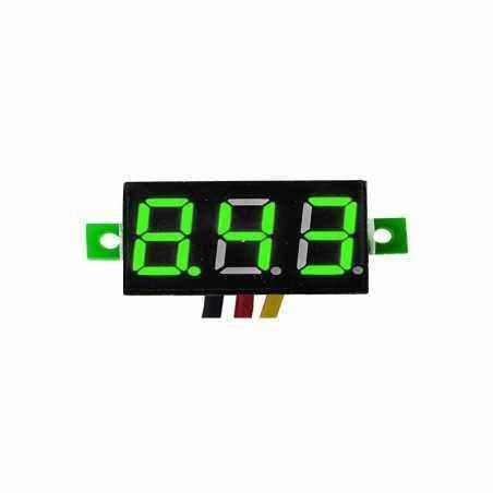 Voltmetru cu afisaj digital cu led-uri 3 digiti 0 - 100V c.c. verde