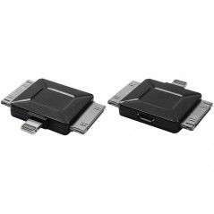 Mufa adaptoare micro USB mama - 2xcomp iPhone3/4 tata comp iPhone5 tata