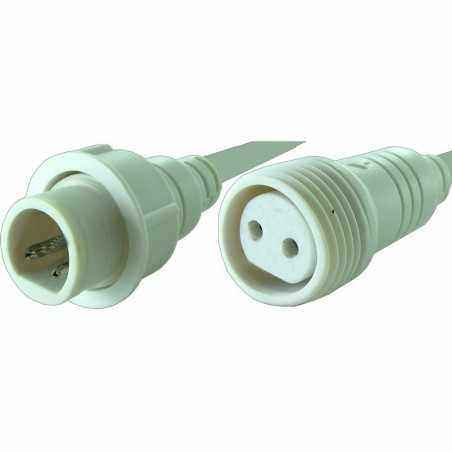 Cablu conector rezistent la intemperii 2 pini mama - 2 pini tata - 20cm