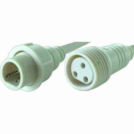 Cablu conector rezistent la intemperii 3 pini mama - 3 pini tata - 15cm