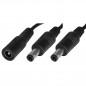 Cablu adaptor c.c. 2xjack tata 2.1x5.5x11 mm - jack mama 2.5x5.5x11 mm - 30 cm