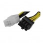 Cablu adaptor PCI-E 6 pini mama - EPS/ATX 12V tata - 18cm