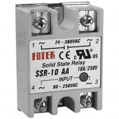 Releu static 80 - 250 V c.a. - 24 - 380 V c.a. / 10 A - SSR-10 AA