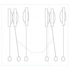 Releu 220V - 5/7A 52x34x34mm - 2p. contacte