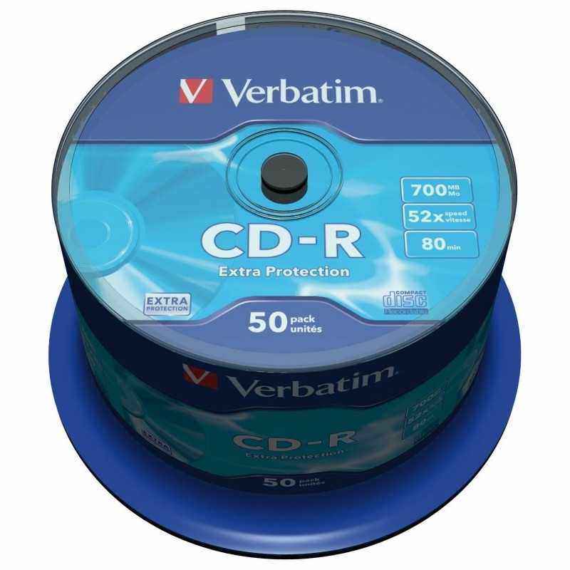 CD-R VERBATIM 700MB- 80min- viteza 52x- 50 buc- spindle- 43351