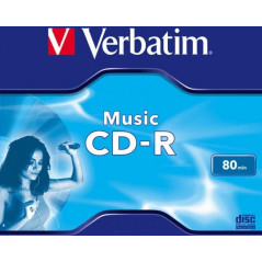 CD-R VERBATIM  700MB- 80min- viteza 16x- set 10 buc- carcasa- MUSIC 43365