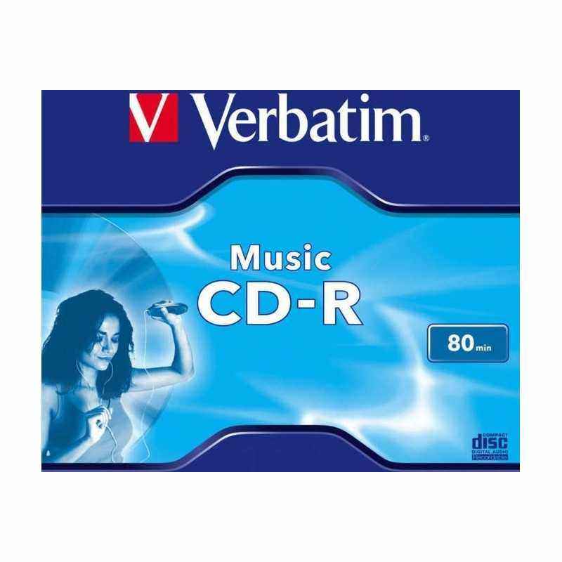 CD-R VERBATIM 700MB- 80min- viteza 16x- set 10 buc- carcasa- MUSIC 43365