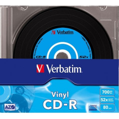 CD-R VERBATIM  700MB- 80min- viteza 52x-  10 buc- carcasa- AZO Data Vinyl 43426
