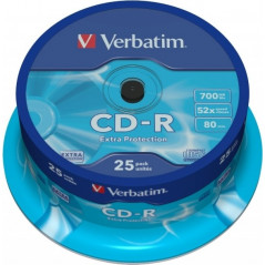 CD-R VERBATIM  700MB- 80min- viteza 52x-  25 buc- spindle- 43432