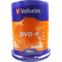 DVD-R VERBATIM 4.7GB- 120min- viteza 16x- 100 buc- Single Layer- spindle- Matt Silver 43549
