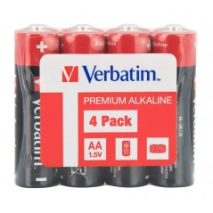 BATERIE VERBATIM  AA (R6)- 1.5V alcalina-  4 buc.- shrink wrap 49501 (include TV 0.24 lei)