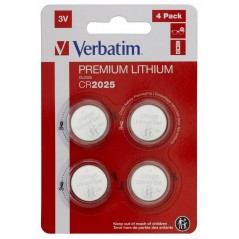BATERIE VERBATIM- butoni (CR2025)- 3V litiu- 4 buc.- 49532 (include TV 0.028 lei)