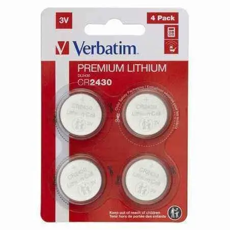 BATERIE VERBATIM- butoni (CR2430)- 3V litiu- 4 buc.- 49534 (include TV 0.028 lei)