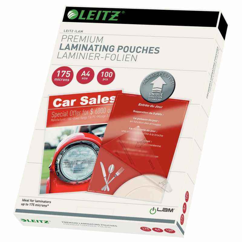 Folie Leitz UDT pentru laminare la cald- A4- 175 mic.- 100buc/set- 74830000