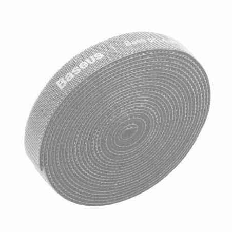 ORGANIZATOR cabluri tip Velcro Baseus Colourful Circle- 3m- gri ACMGT-F0G