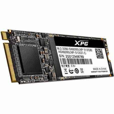 SSD ADATA- XPG SX6000 Lite- 512 GB- M.2- PCIe Gen3.0 x4- 3D TLC Nand- R/W: 1800/1200 MB/s- ASX6000LNP-512GT-C
