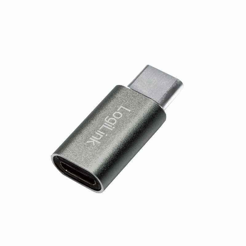 ADAPTOR LOGILINK- pt. smartphone- USB 3.0- USB Type-C (T) la Micro-USB (M)- argintiu- AU0041 (include TV 0.06 lei)