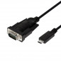 CABLU USB LOGILINK adaptor- USB 2.0 Type-C (T) la Serial DB9M (9-pin)(RS232)(T)- 1.2m- negru- AU0051 (include TV 0.06 lei)