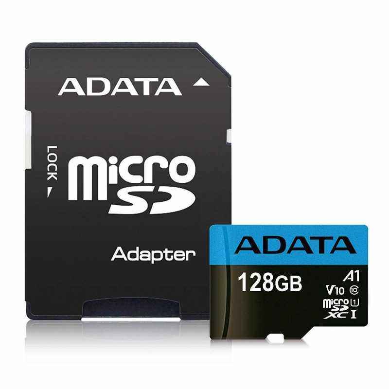 CARD MicroSD ADATA- 128 GB- MicroSDXC- clasa 10- standard UHS-I U1- AUSDX128GUICL10A1-RA1 (include TV 0.02 lei)