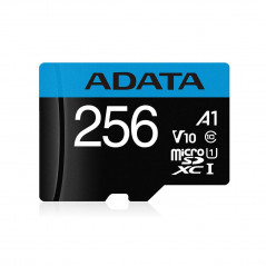 CARD MicroSD ADATA- 256 GB- MicroSDXC- clasa 10- standard UHS-I U1- AUSDX256GUICL10A1-RA1 (include TV 0.02 lei)